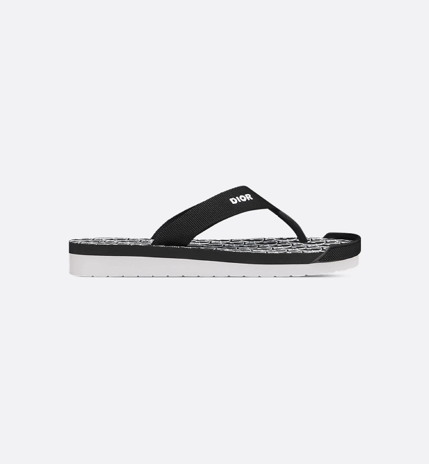 Dior Alpha Thong Sandal Black Technical Fabric