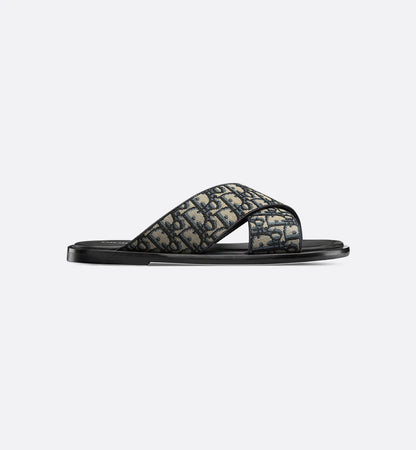 Dior Alias Sandal Beige and Black Dior Oblique Jacquard