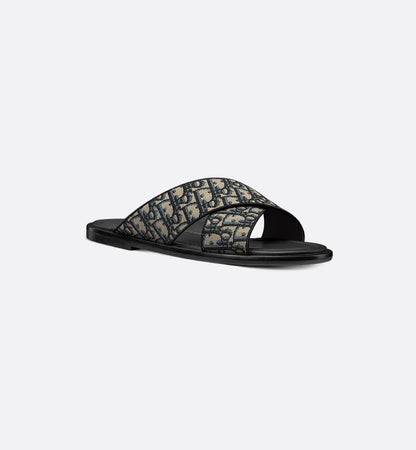 Dior Alias Sandal Beige and Black Dior Oblique Jacquard