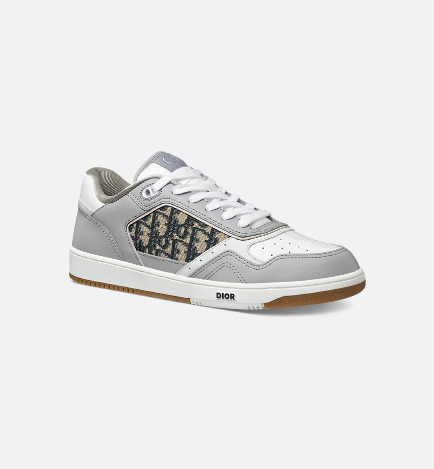 B27 Low-Top Sneaker Gray and White Smooth