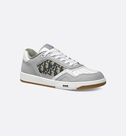 B27 Low-Top Sneaker Gray and White Smooth