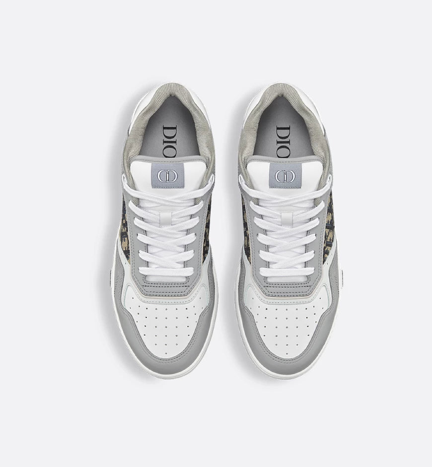 B27 Low-Top Sneaker Gray and White Smooth