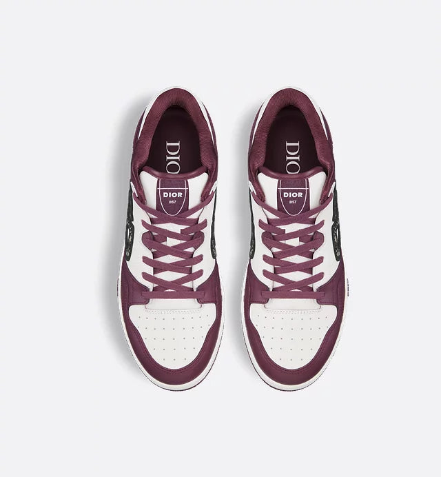 Dior B57 Low-Top Sneaker Burgundy and White