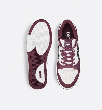 Dior B57 Low-Top Sneaker Burgundy and White