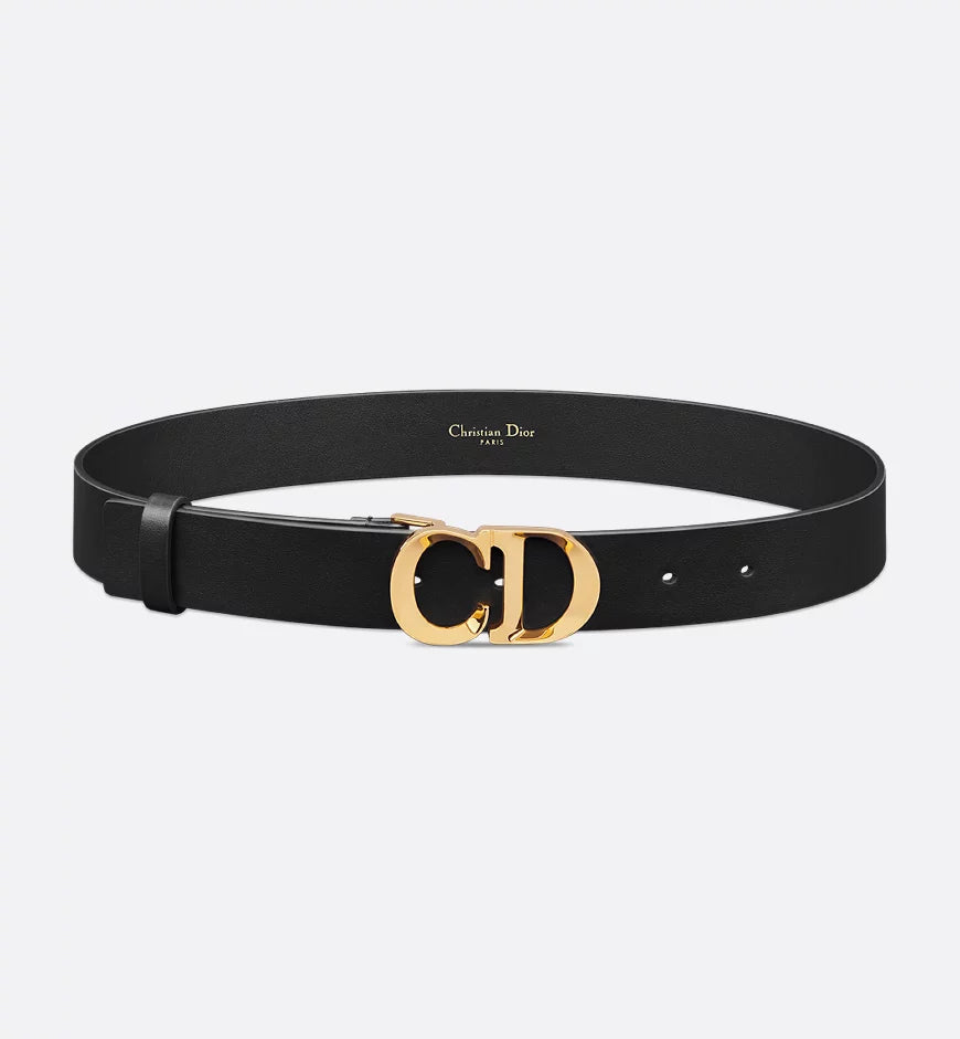 C'est Dior Belt Black Smooth Calfskin