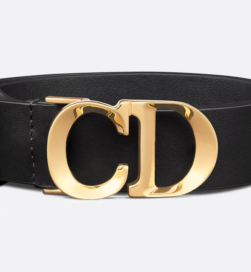 C'est Dior Belt Black Smooth Calfskin