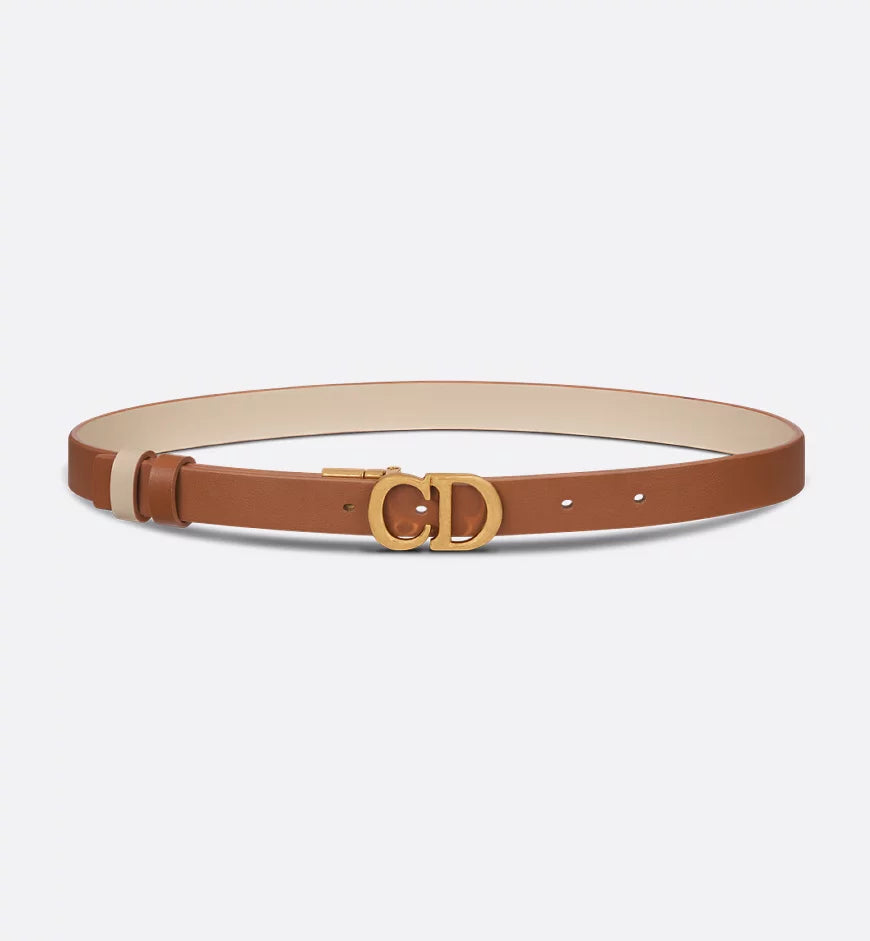 Dior Reversible Saddle Belt Golden Saddle and Caramel Beige Smooth Calfskin