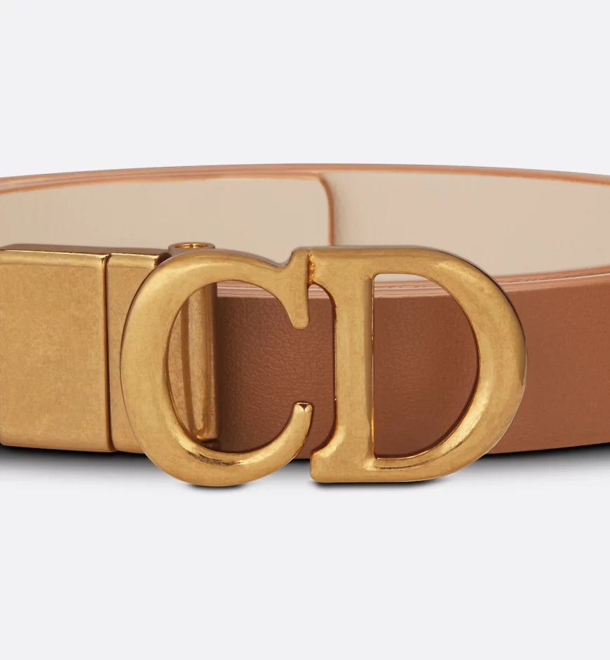 Dior Reversible Saddle Belt Golden Saddle and Caramel Beige Smooth Calfskin