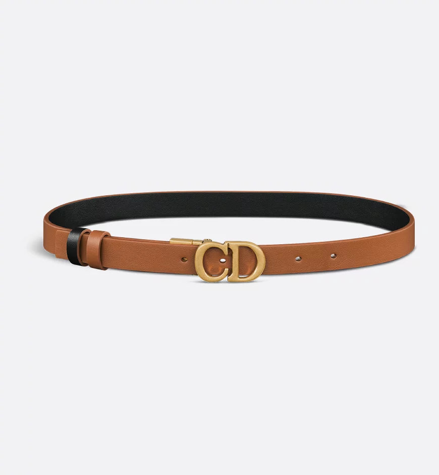 Dior Reversible Saddle Belt Black and Golden Saddle Smooth Calfskin