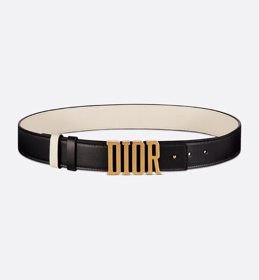 D-Fence Reversible Belt Black and Latte Smooth Calfskin