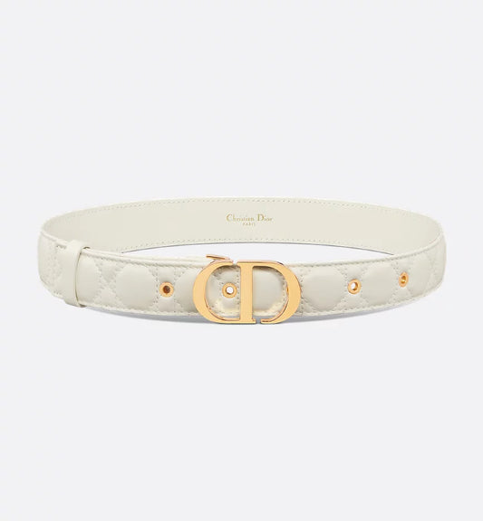 Dior 30 Montaigne Belt Latte Cannage Calfskin