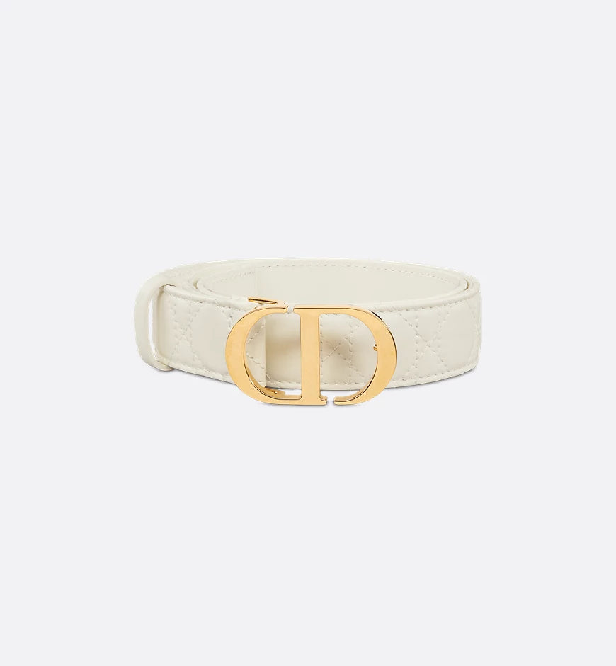 Dior 30 Montaigne Belt Latte Cannage Calfskin