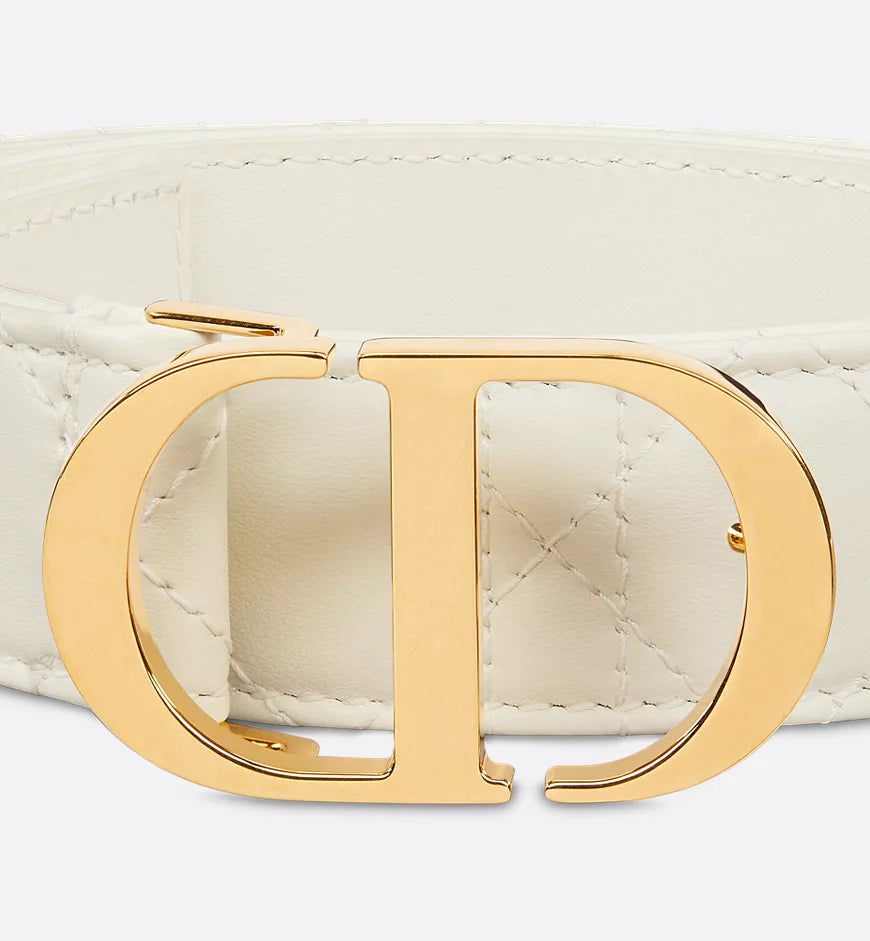 Dior 30 Montaigne Belt Latte Cannage Calfskin