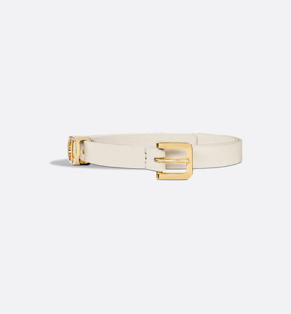 Dior 30 Montaigne Loop Belt Latte Calfskin