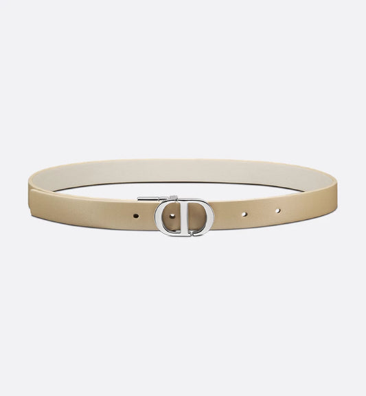 Dior 30 Montaigne Reversible Belt Latte and Beige Smooth Calfskin