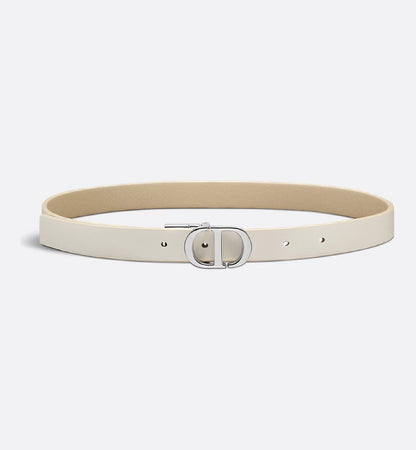 Dior 30 Montaigne Reversible Belt Latte and Beige Smooth Calfskin