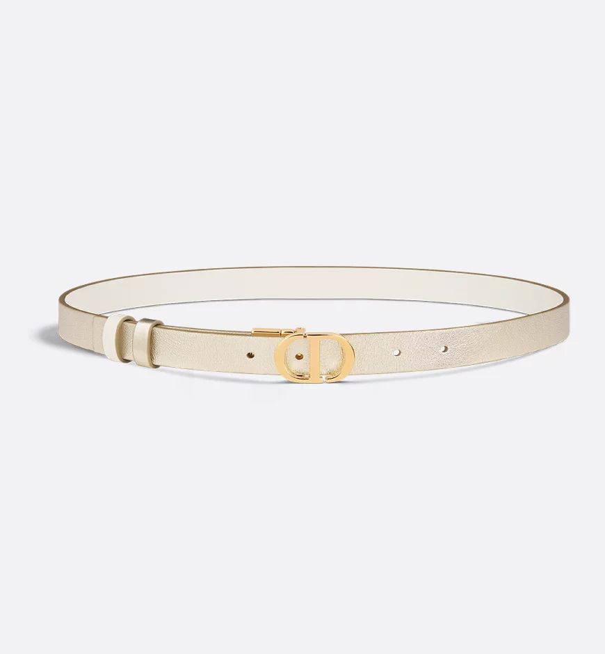 Dior 30 Montaigne Reversible Belt Gold-Tone and Latte Smooth Calfskin