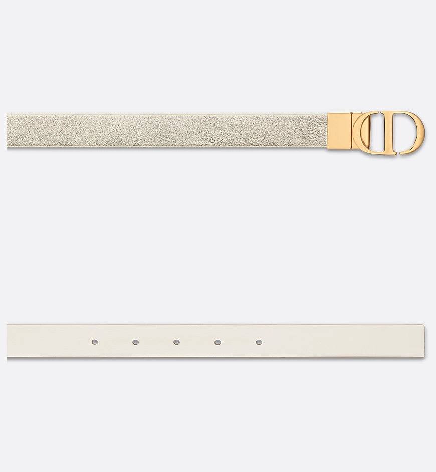 Dior 30 Montaigne Reversible Belt Gold-Tone and Latte Smooth Calfskin