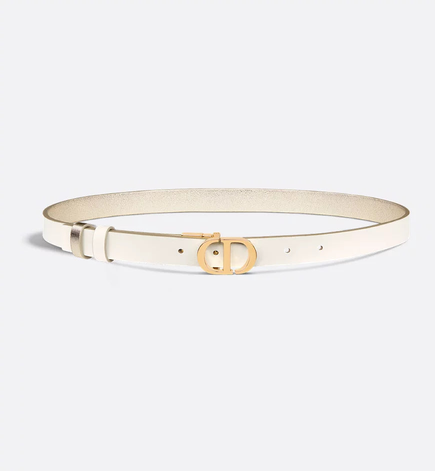 Dior 30 Montaigne Reversible Belt Gold-Tone and Latte Smooth Calfskin