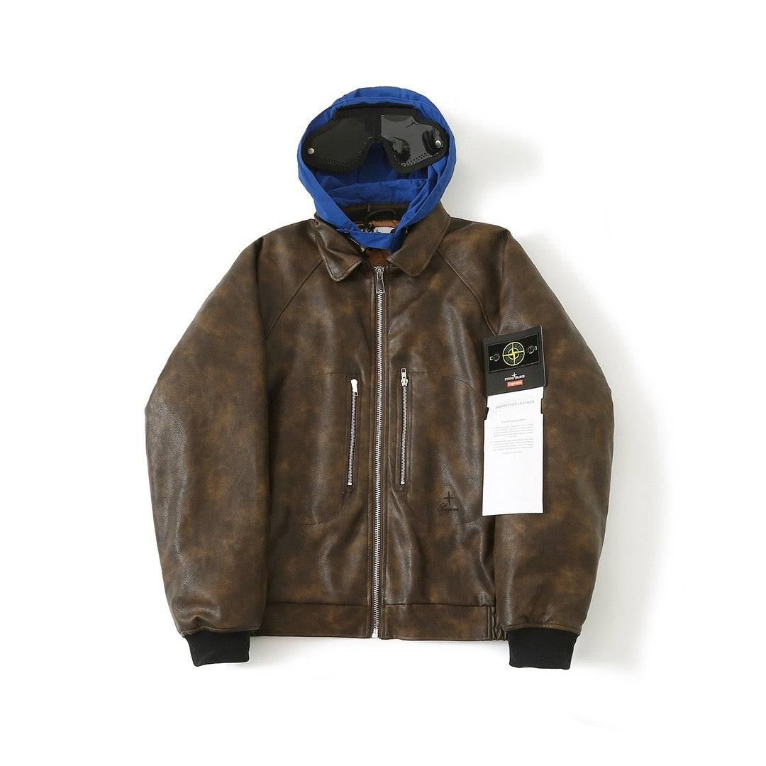 Stone Island Winter Jacket Brown/Blue