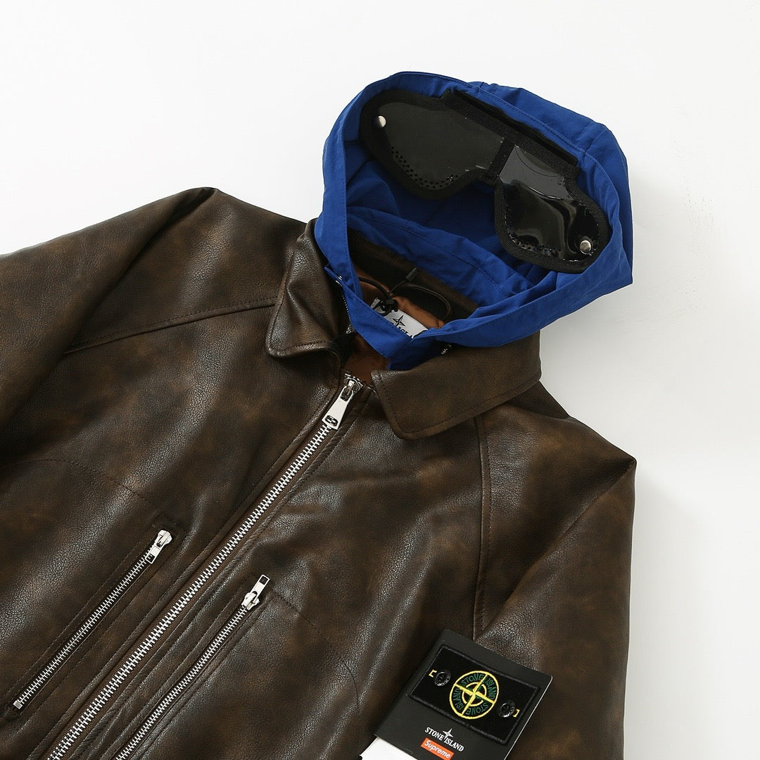 Stone Island Winter Jacket Brown/Blue