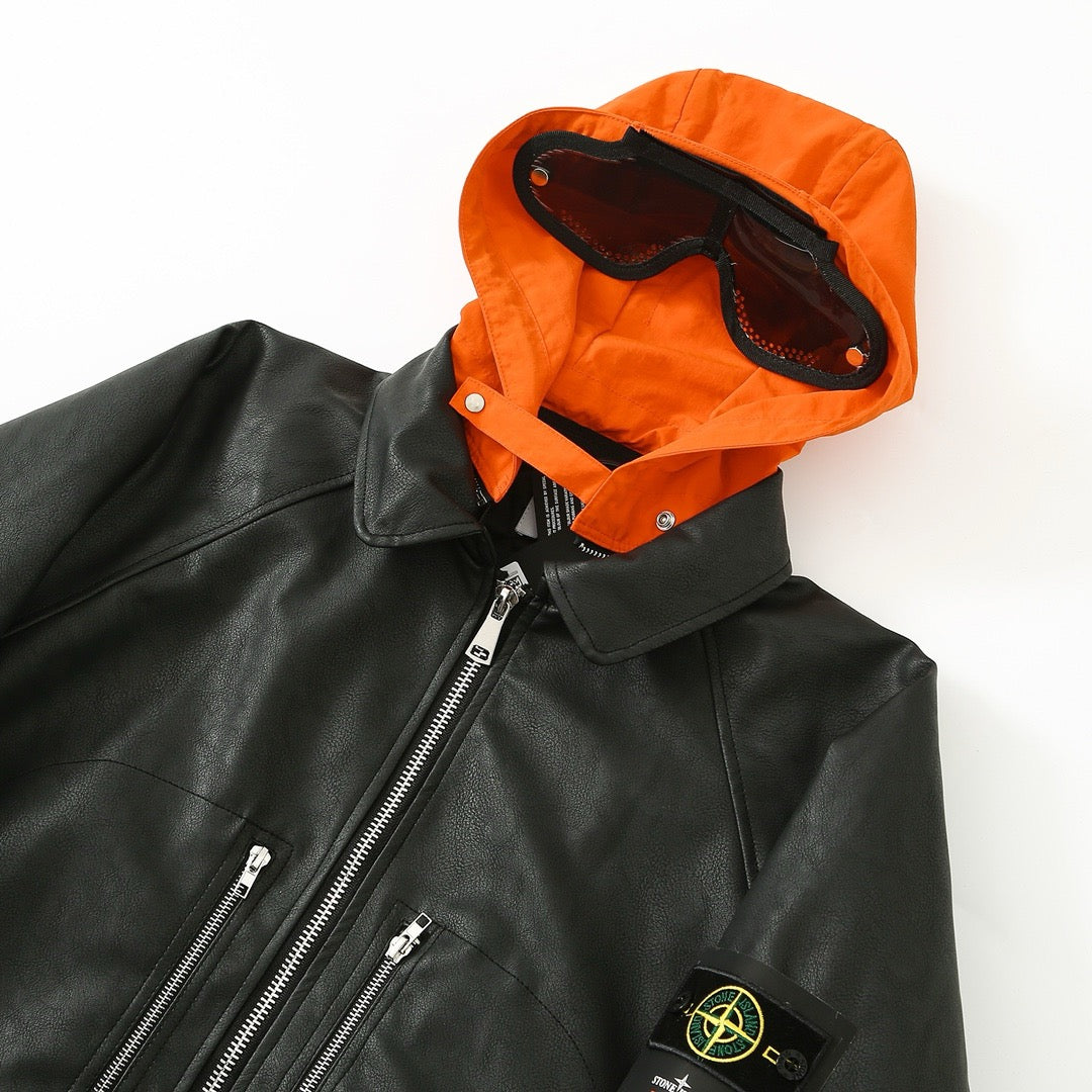 Stone Island Winter Jacket Black/Orange