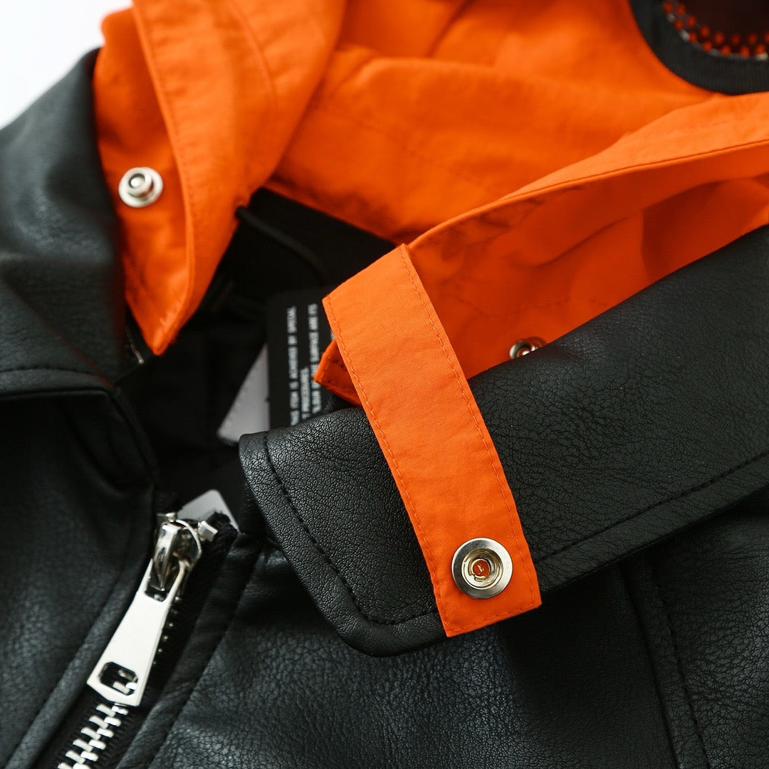 Stone Island Winter Jacket Black/Orange