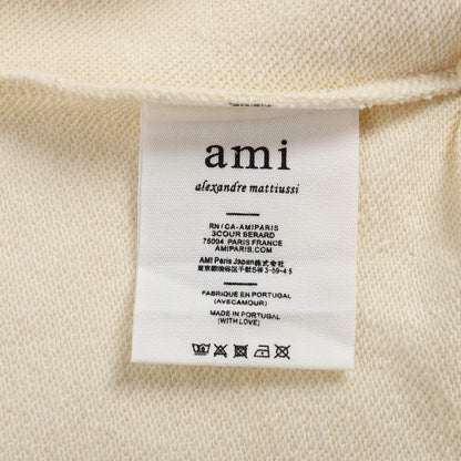 Ami Paris Hoodie Zip Up Beige