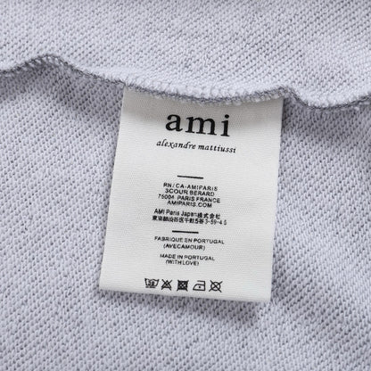 Ami Paris Hoodie Zip Up Grey