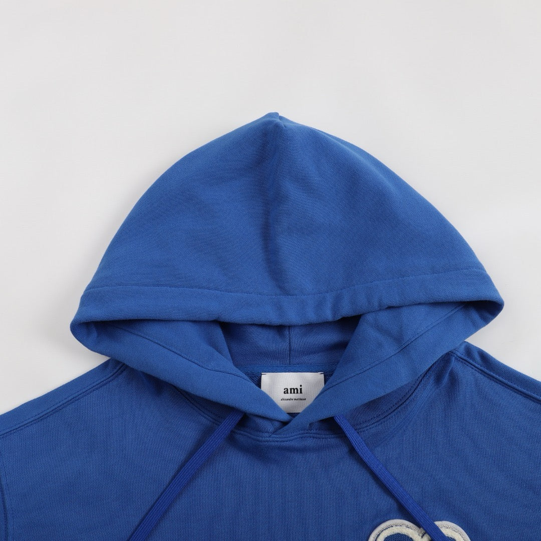 Ami Paris Hoodie Blue