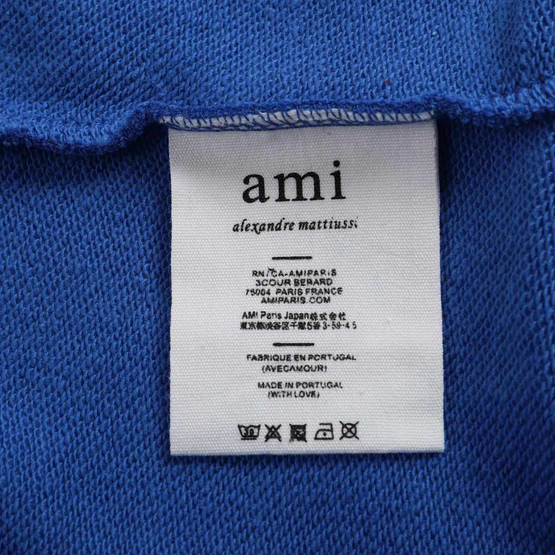 Ami Paris Hoodie Blue