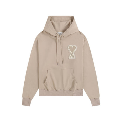 Ami Paris Hoodie Brown