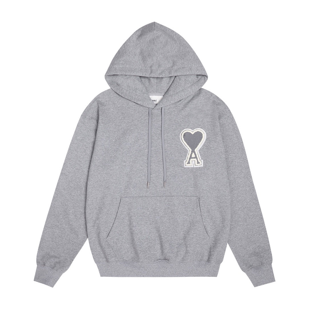 Ami Paris Hoodie Grey