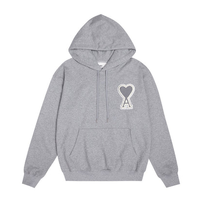 Ami Paris Hoodie Grey