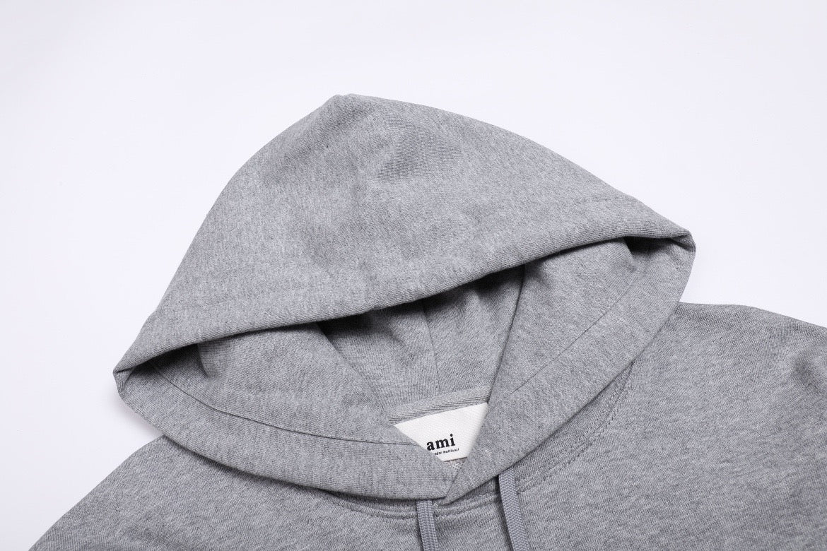 Ami Paris Hoodie Grey