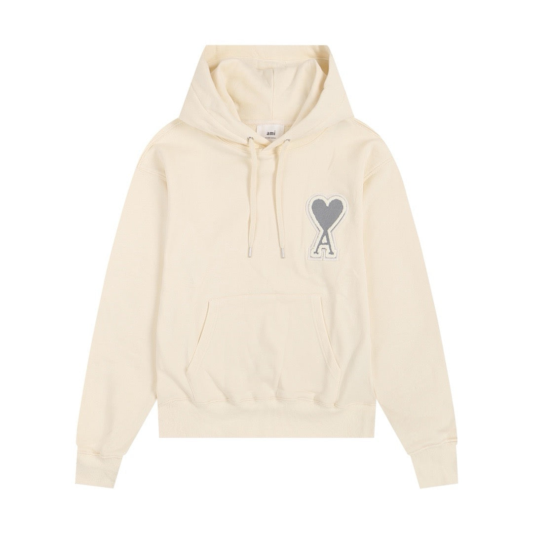 Ami Paris Hoodie Beige