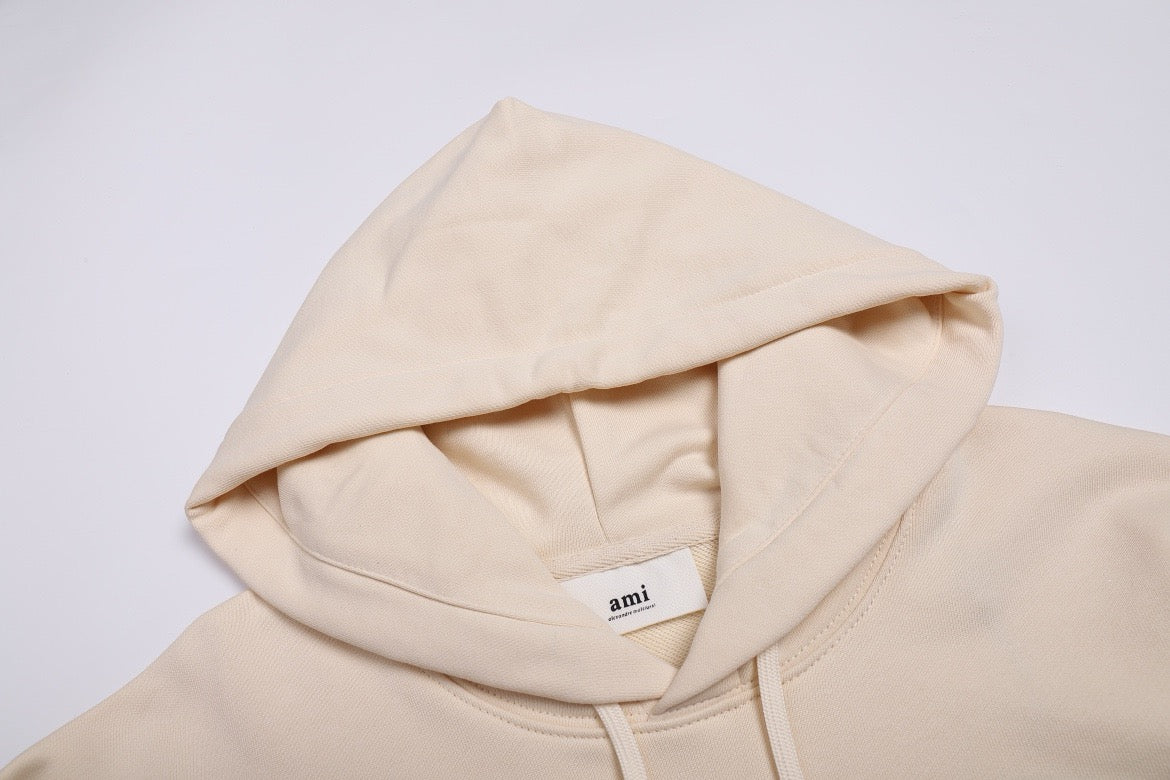 Ami Paris Hoodie Beige