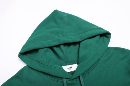 Ami Paris Hoodie Green