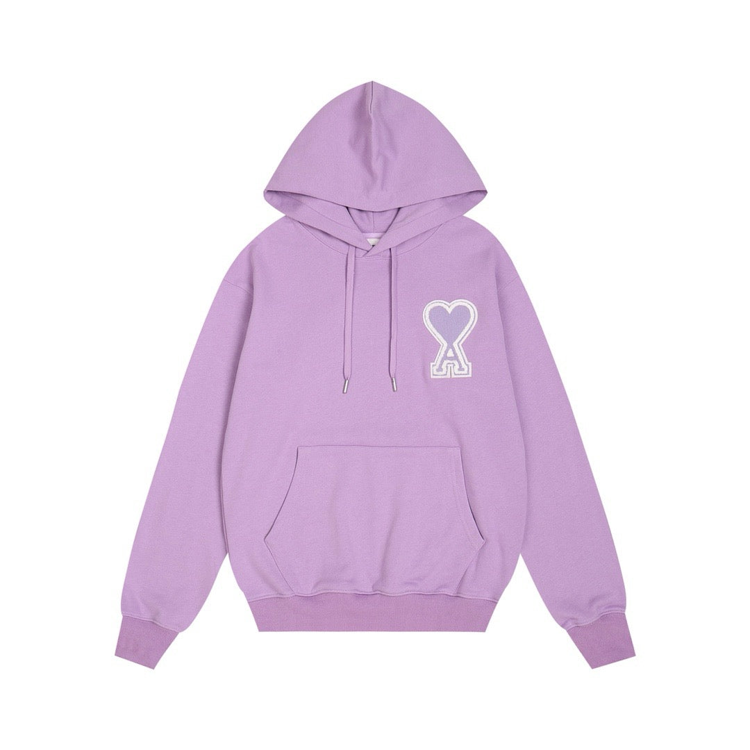 Ami Paris Hoodie Lavender