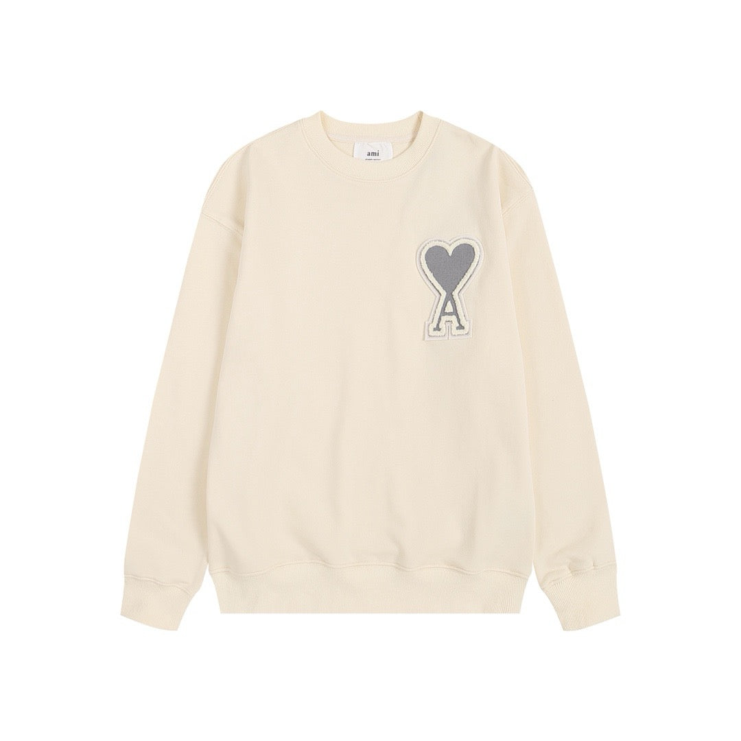 Ami Paris Sweatshirt Beige