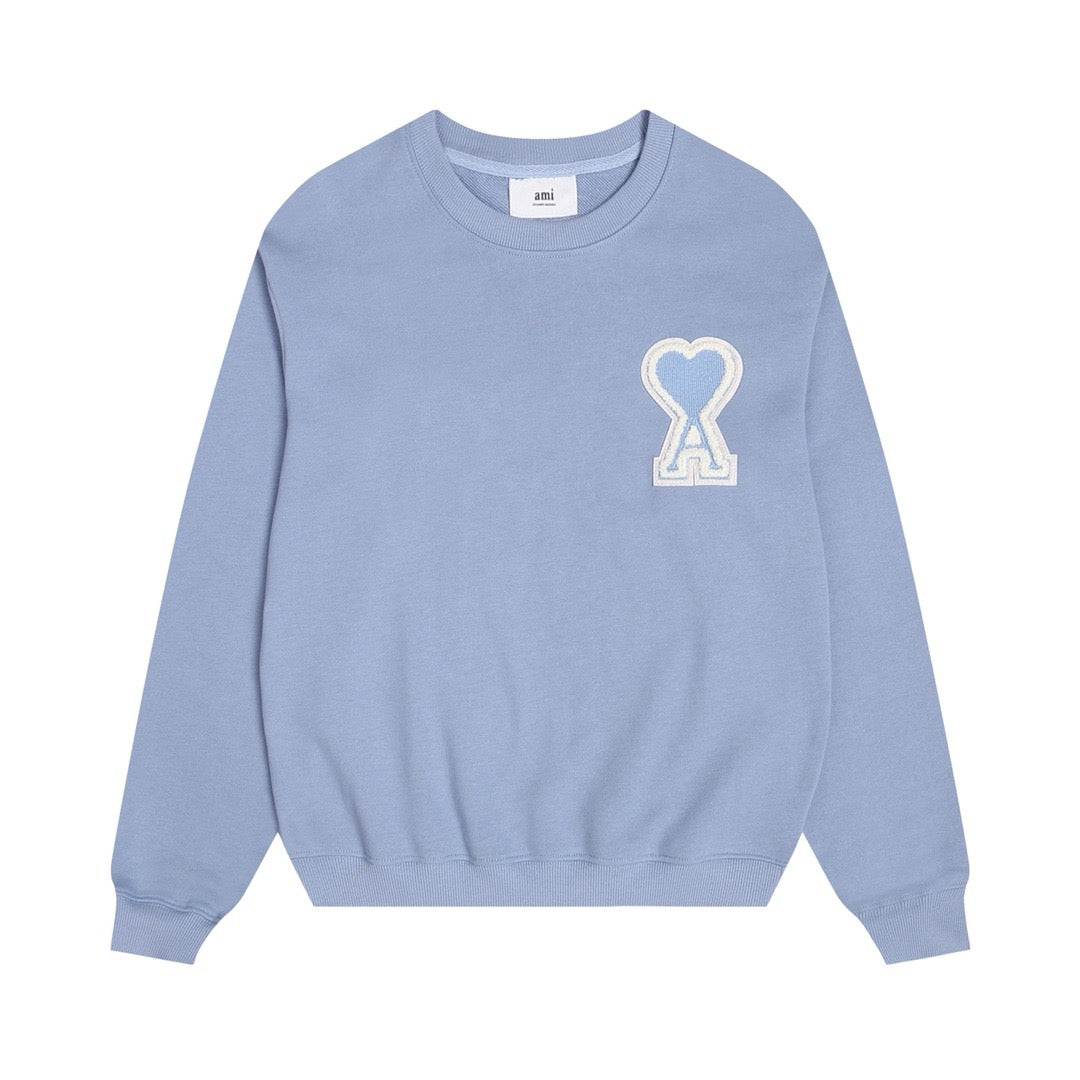 Ami Paris Sweatshirt Sky Blue