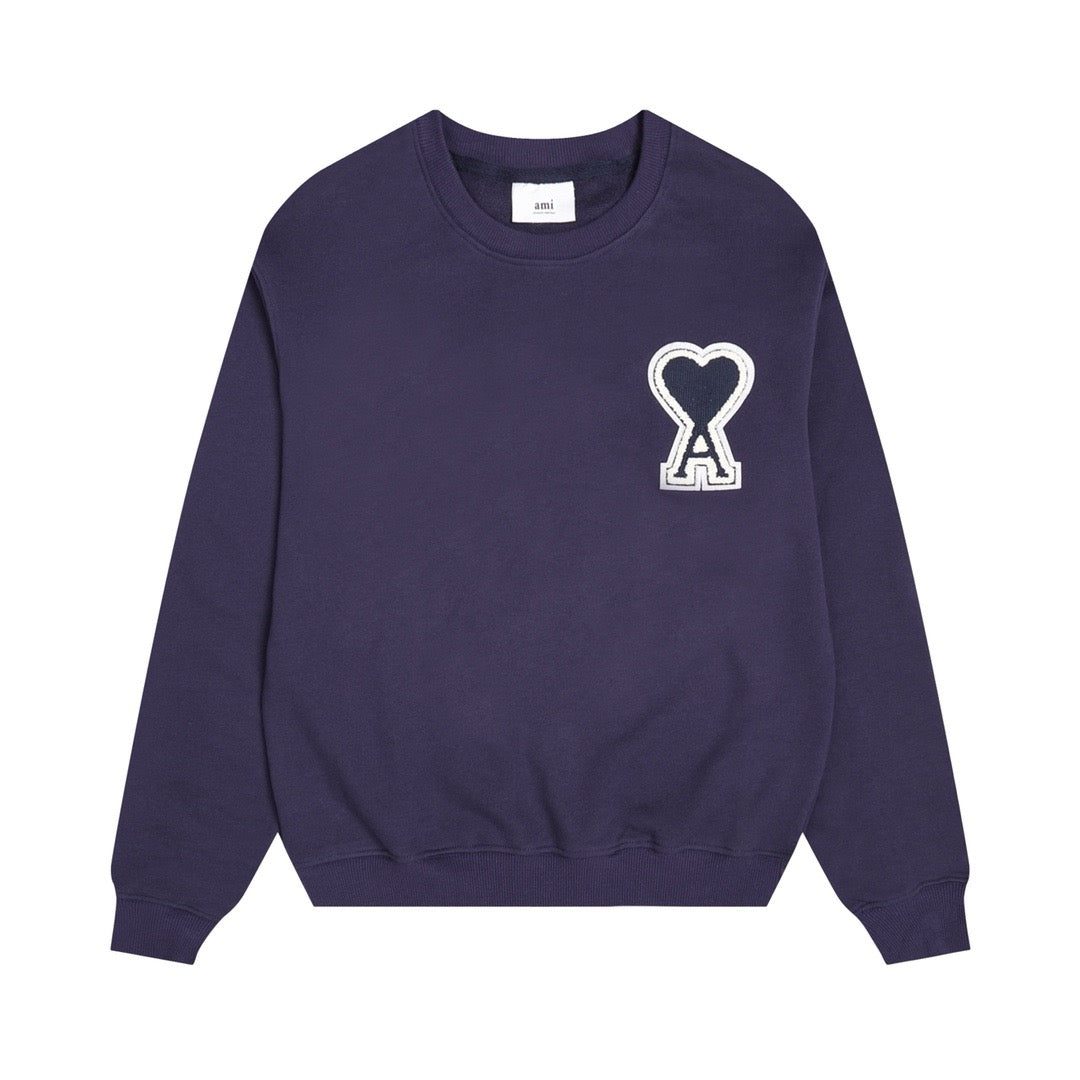 Ami Paris Sweatshirt Purple