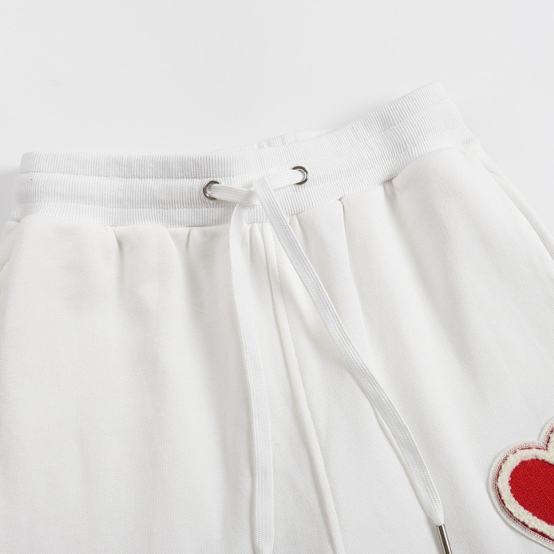 Ami Paris Pants White/Red Logo