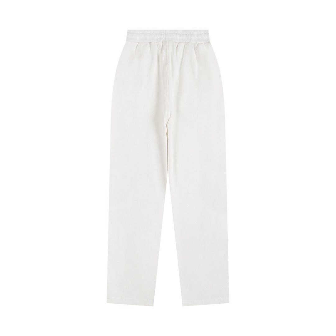 Ami Paris Pants White/Black Logo