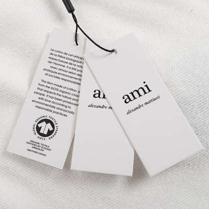 Ami Paris Pants White/Black Logo