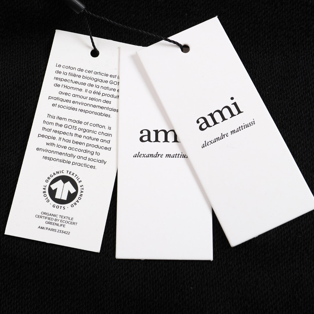 Ami Paris Pants Black/Black Logo