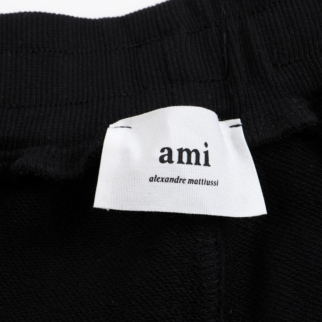 Ami Paris Pants Black/Red Logo