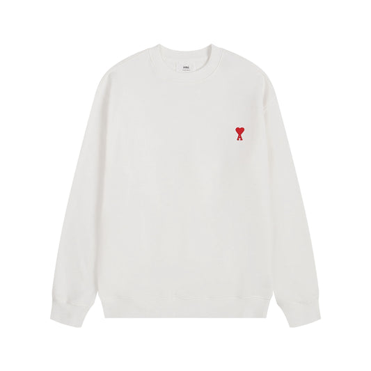 Ami Paris Sweatshirt Petite Logo White