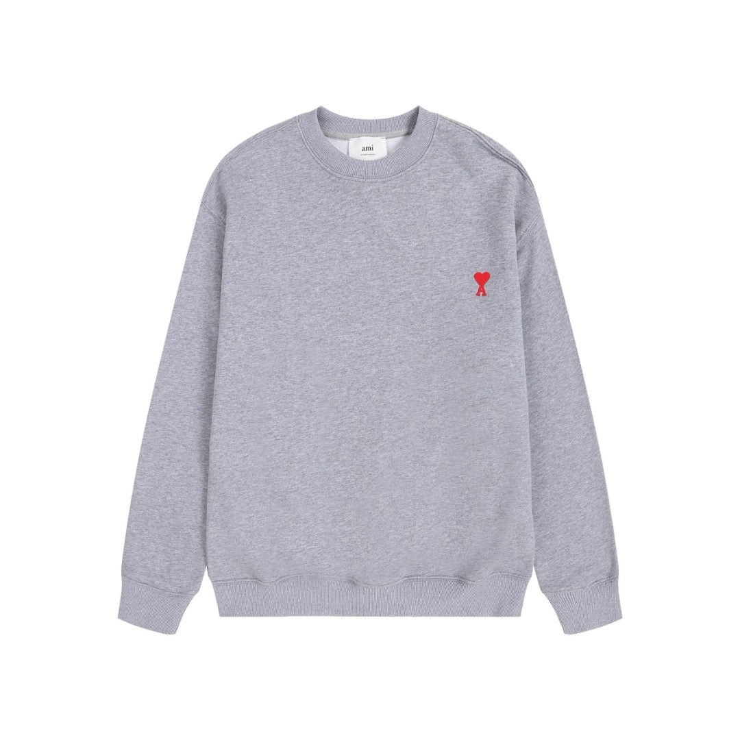 Ami Paris Sweatshirt Petite Logo Grey