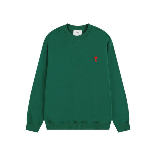 Ami Paris Sweatshirt Petit Logo Green